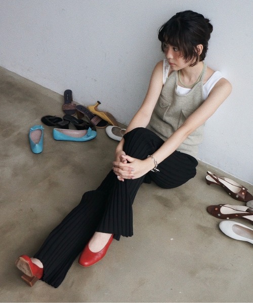 musubore(ムスボレ)の「halter-neck knit vest / ホルターネックポケットビスチェ(ニット/セーター・レディース・ライトグリーン/グレー/パープル・FREE)」の17枚目の写真