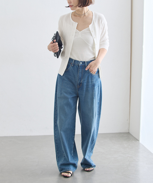 journal standard L'essage(ジャーナルスタンダードレサージュ)の「コットンメッシュキャミソール(キャミソール・レディース・ホワイト/ブラック・FREE)」の13枚目の写真