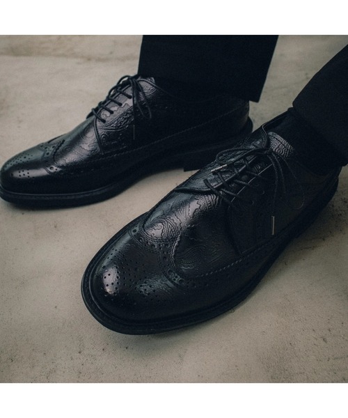 The Kenford Fineshoes(ケンフォードファインシューズ)の「CLASSIC WING TIP BLACK PAISLEY(ローファー・メンズ・ブラック・25.5/26/27)」の4枚目の写真