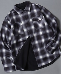 Fleece-Bonded Check Shirt / あったか裏フリースボンディングチェックシャツ 長袖 メンズ 秋冬 裏起毛 ストレッチ