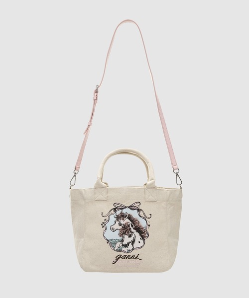 GANNI(ガニー)の「Small Easy Shopper QIXI Horses Print(トートバッグ・レディース・その他1・ONE SIZE)」の1枚目の写真