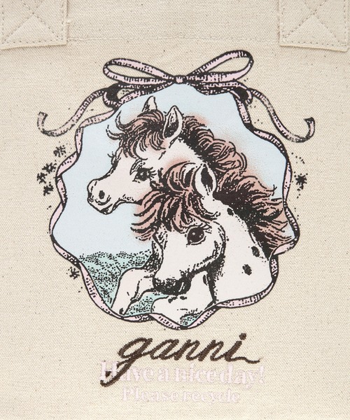 GANNI(ガニー)の「Small Easy Shopper QIXI Horses Print(トートバッグ・レディース・その他1・ONE SIZE)」の6枚目の写真