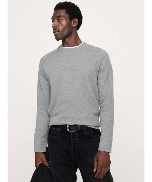 Banana Republic(バナナリパブリック)の「スラブ ダブルニット クルーネックTシャツ(ニット/セーター・メンズ・ネイビー/グレー/オリーブ/カーキ/ブルー/その他/ナチュラル・S/M/L/XL)」の2枚目の写真