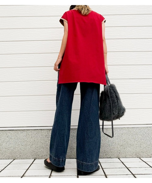 Q(キュー)の「デイリーノースリプルオーバー(Tシャツ/カットソー・レディース・ブラック/レッド・MEDIUM)」の19枚目の写真