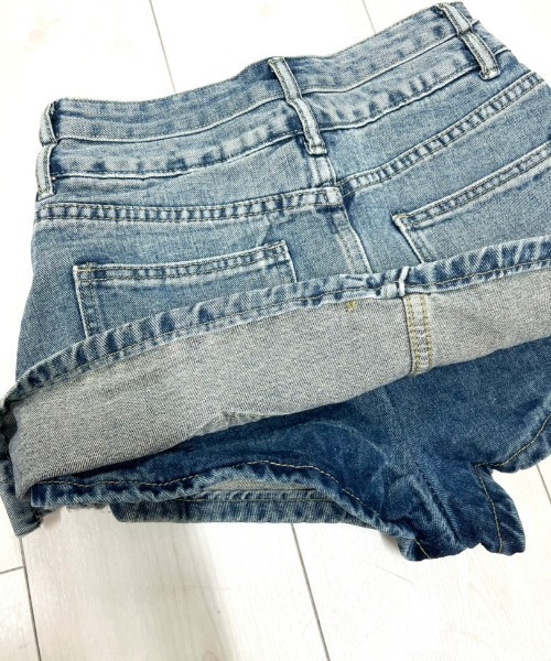 NANEA(ナネア)の「Wボタンデニムミニスカート(デニムスカート・レディース・ブルー・MEDIUM/SMALL/LARGE)」の13枚目の写真
