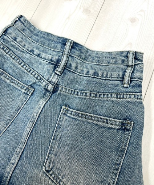 NANEA(ナネア)の「Wボタンデニムミニスカート(デニムスカート・レディース・ブルー・MEDIUM/SMALL/LARGE)」の14枚目の写真