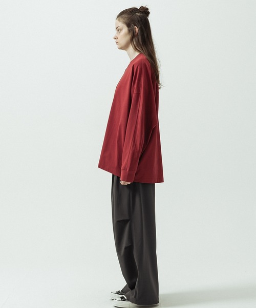 SLICK(スリック)の「【SLICK/スリック】Heavy Weight Sorona Oversized Jersey Dolman Sleeve T-shirt/ヘビーウェイト ソロナ オーバーサイズジャージドルマンスリーブTシャツ(Tシャツ/カットソー・メンズ・レッド/グレー/ホワイト/ブラック・2/1/3)」の5枚目の写真