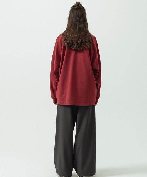SLICK(スリック)の「【SLICK/スリック】Heavy Weight Sorona Oversized Jersey Dolman Sleeve T-shirt/ヘビーウェイト ソロナ オーバーサイズジャージドルマンスリーブTシャツ(Tシャツ/カットソー・メンズ・レッド/グレー/ホワイト/ブラック・2/1/3)」の6枚目の写真