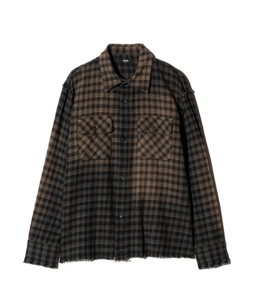 glamb(グラム)の「Bleach Check Shirt / ブリーチチェックシャツ(シャツ/ブラウス・メンズ・ブラック/マルチ・S/M/L)」の5枚目の写真