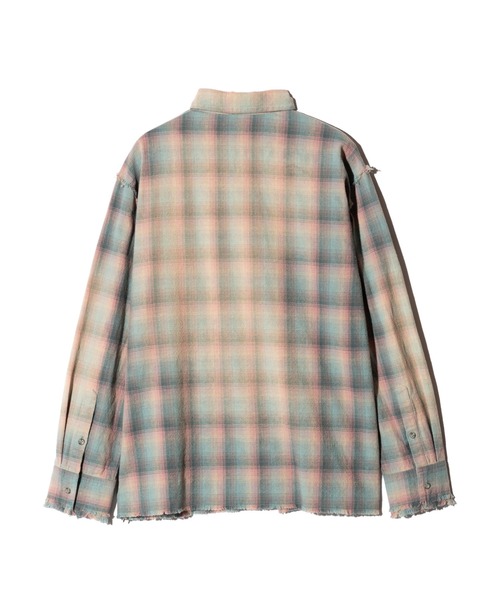 glamb(グラム)の「Bleach Check Shirt / ブリーチチェックシャツ(シャツ/ブラウス・メンズ・ブラック/マルチ・S/M/L)」の4枚目の写真
