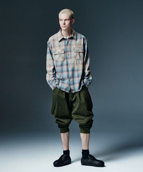 glamb(グラム)の「Bleach Check Shirt / ブリーチチェックシャツ(シャツ/ブラウス・メンズ・ブラック/マルチ・S/M/L)」の9枚目の写真