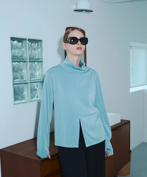 seyto（セイト）の「High neck pleats long sleeve tops / ハイネックプリーツロンT（その他トップス・メンズ・グレー/ブルー・2/3）」の20枚目の写真