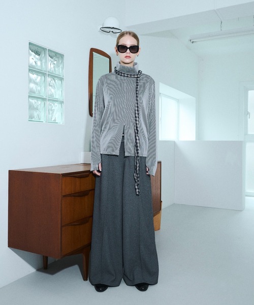 seyto（セイト）の「High neck pleats long sleeve tops / ハイネックプリーツロンT（その他トップス・メンズ・グレー/ブルー・2/3）」の10枚目の写真