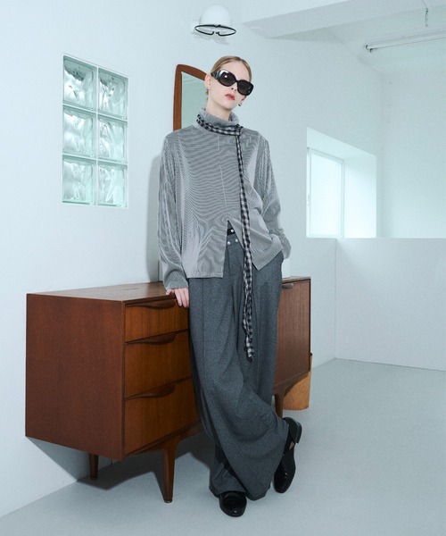 seyto（セイト）の「High neck pleats long sleeve tops / ハイネックプリーツロンT（その他トップス・メンズ・グレー/ブルー・2/3）」の13枚目の写真