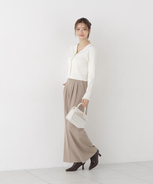 PROPORTION BODY DRESSING（プロポーションボディドレッシング）の「ニュアンス釦ニットカーディガン / 1216274902（カーディガン/ボレロ・レディース・ブラック/ホワイト系その他/ブラウン・FREE）」の15枚目の写真