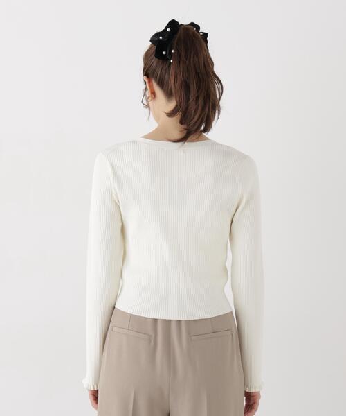 PROPORTION BODY DRESSING（プロポーションボディドレッシング）の「ニュアンス釦ニットカーディガン / 1216274902（カーディガン/ボレロ・レディース・ブラック/ホワイト系その他/ブラウン・FREE）」の22枚目の写真