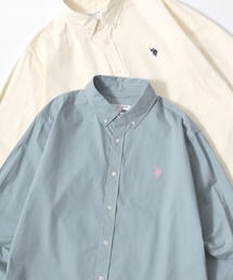 U.S. POLO ASSN./ユーエスポロアッスン Twill Solid Shirt/レギュラーフィット ツイル 無地 ロゴ ワンポイント刺繍 ボタンダウンシャツ/長袖シャツ/レディース メンズ