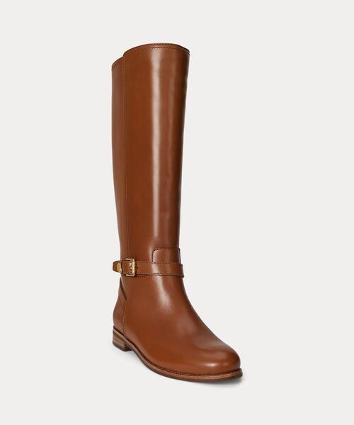 LAUREN RALPH LAUREN(ローレン ラルフ ローレン)の「Brooke II カーフスキン トール ブーツ(ブーツ・レディース・ブラウン・7.5B/6.5B/5.5B)」の2枚目の写真