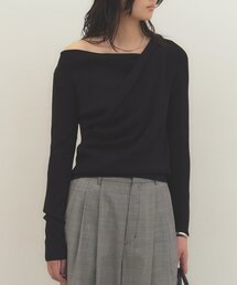 《着映えトップス》ドレープニット　秋服