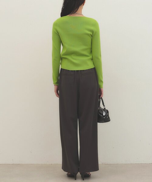 LOUNGEDRESS（ラウンジドレス）の「《着映えトップス》ドレープニット　秋服（ニット/セーター・レディース・ブラック/パープル/グレー/オフホワイト/グリーン・FREE）」の8枚目の写真