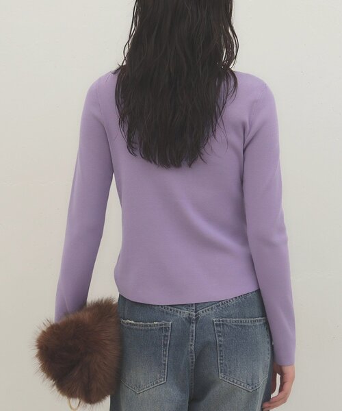 LOUNGEDRESS（ラウンジドレス）の「《着映えトップス》ドレープニット　秋服（ニット/セーター・レディース・ブラック/パープル/グレー/オフホワイト/グリーン・FREE）」の12枚目の写真