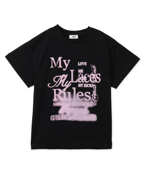 atmos pink(アトモスピンク)の「atmos pink Message Big T-shirt / アトモス ピンク メッセージ ビッグ ティーシャツ(Tシャツ/カットソー・レディース・グレー/ブラック/オフホワイト・FREE)」の2枚目の写真