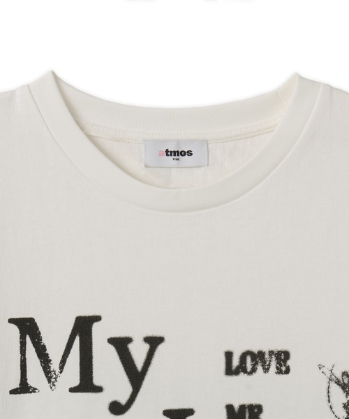 atmos pink(アトモスピンク)の「atmos pink Message Big T-shirt / アトモス ピンク メッセージ ビッグ ティーシャツ(Tシャツ/カットソー・レディース・グレー/ブラック/オフホワイト・FREE)」の4枚目の写真