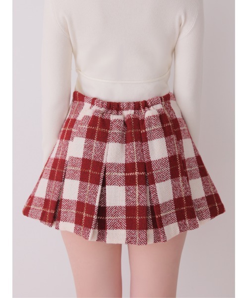 M me eme(エムミーエメ)の「Merlot check pleats mini skirt(eme11198)(スカート・レディース・レッド・FL/XS/FREE)」の14枚目の写真