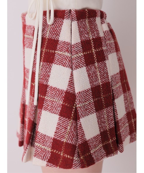 M me eme(エムミーエメ)の「Merlot check pleats mini skirt(eme11198)(スカート・レディース・レッド・FL/XS/FREE)」の15枚目の写真