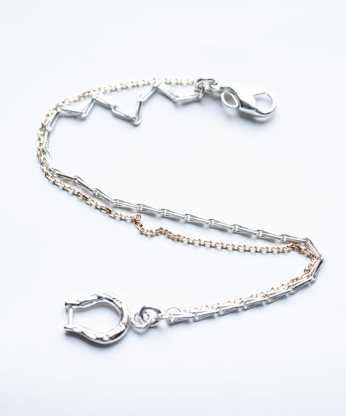 STUDIOUS（ステュディオス）の「【WAKAN SILVER SMITH】BN-091 K10 Horse shoe combination bracelet (TYPE A)（ブレスレット・メンズ・シルバー・FREE）」の4枚目の写真