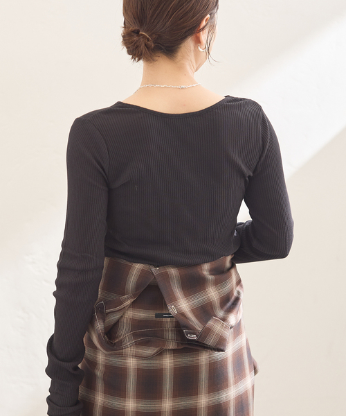 JOURNAL STANDARD(ジャーナルスタンダード)の「シアーテレコHOOKヘンリー(Tシャツ/カットソー・レディース・ブラック/ライトブルー/チャコールグレー・FREE)」の11枚目の写真