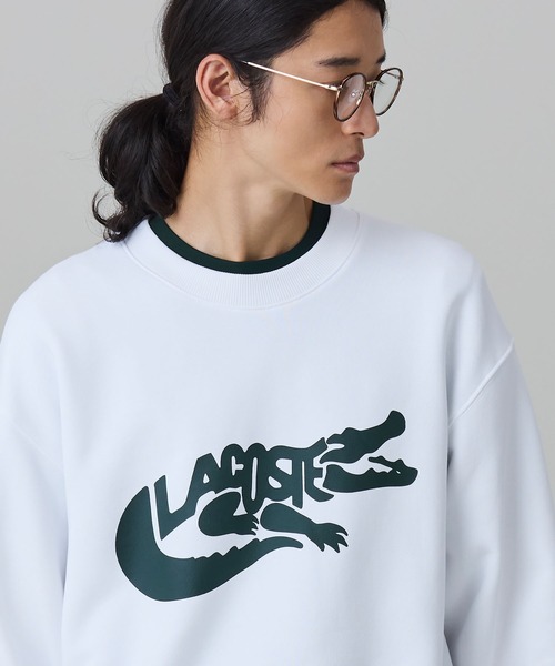 LACOSTE(ラコステ)の「ブランドネームワニロゴ クルーネックスウェット(スウェット・メンズ・ホワイト/ブラック/ダークグリーン・5/2/4/3)」の4枚目の写真