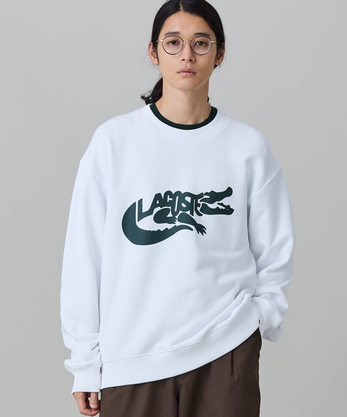 LACOSTE(ラコステ)の「ブランドネームワニロゴ クルーネックスウェット(スウェット・メンズ・ホワイト/ブラック/ダークグリーン・5/2/4/3)」の5枚目の写真