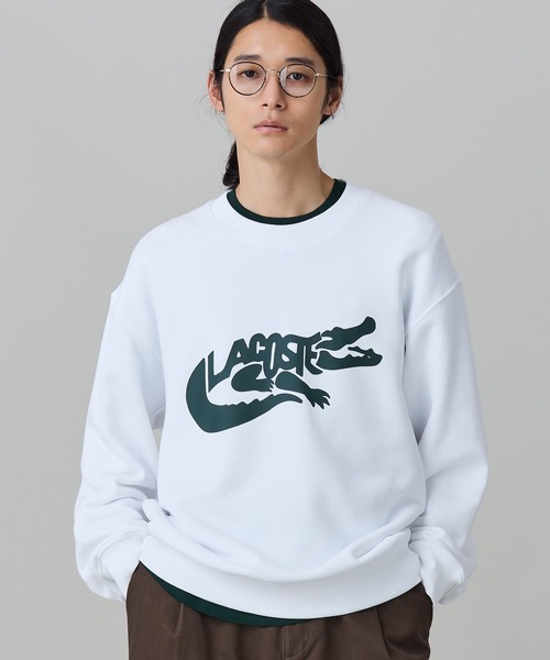LACOSTE(ラコステ)の「ブランドネームワニロゴ クルーネックスウェット(スウェット・メンズ・ホワイト/ブラック/ダークグリーン・5/2/4/3)」の7枚目の写真