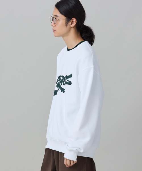 LACOSTE(ラコステ)の「ブランドネームワニロゴ クルーネックスウェット(スウェット・メンズ・ホワイト/ブラック/ダークグリーン・5/2/4/3)」の8枚目の写真