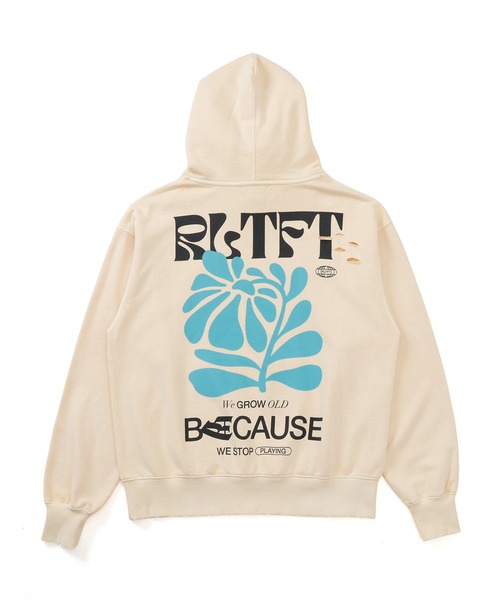 RULE THE FATE(ルールザフェイト)の「RTF FLOWER SWEAT HOODIE/フラワースウェットフーディー(パーカー・メンズ・ベージュ/ブラック・1/2/0)」の6枚目の写真