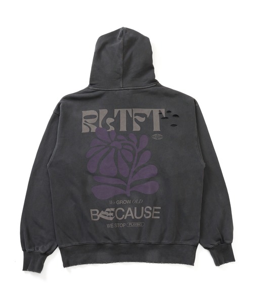 RULE THE FATE(ルールザフェイト)の「RTF FLOWER SWEAT HOODIE/フラワースウェットフーディー(パーカー・メンズ・ベージュ/ブラック・1/2/0)」の3枚目の写真