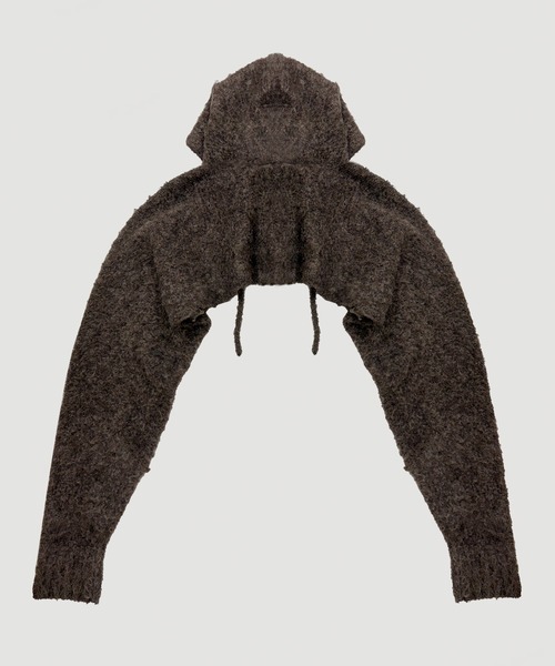 VIAVANDA（ヴィアヴァンダ）の「MUFFLER KNIT CARDIGAN（カーディガン/ボレロ・レディース・アイボリー/ブラウン/ダークグレー・FREE）」の15枚目の写真