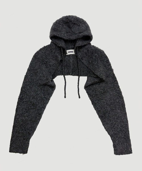 VIAVANDA（ヴィアヴァンダ）の「MUFFLER KNIT CARDIGAN（カーディガン/ボレロ・レディース・アイボリー/ブラウン/ダークグレー・FREE）」の22枚目の写真