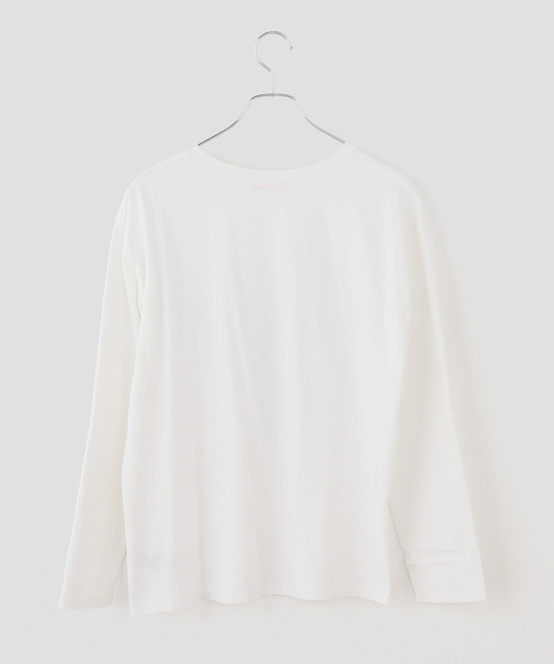 Spick & Span（スピックアンドスパン）の「フロッキープリントロゴTEE（Tシャツ/カットソー・レディース・ボルドー/カーキ・FREE）」の3枚目の写真
