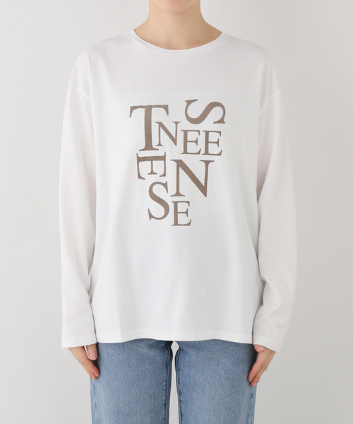 Spick & Span（スピックアンドスパン）の「フロッキープリントロゴTEE（Tシャツ/カットソー・レディース・ボルドー/カーキ・FREE）」の9枚目の写真
