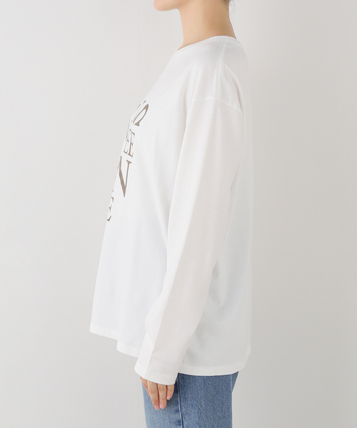 Spick & Span（スピックアンドスパン）の「フロッキープリントロゴTEE（Tシャツ/カットソー・レディース・ボルドー/カーキ・FREE）」の10枚目の写真