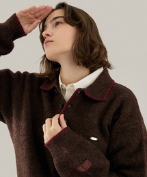ONCILY（オンシェリー）の「BLANKET STITCH COLLAR KNIT POLO / ブランケットステッチカラーニットポロ（ニット/セーター）」