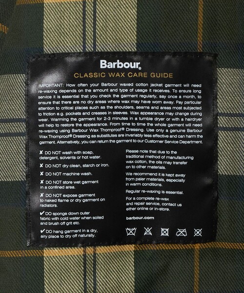 Barbour(バブアー)の「<BARBOUR>TRANSPORT/ワックス ショート ジャケット オーバーサイズフィット(その他アウター・メンズ・ブラック/オリーブ・38/36/40)」の19枚目の写真