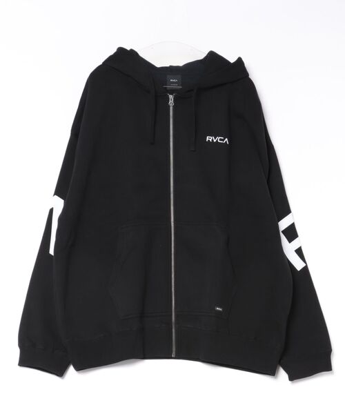 RVCA(ルーカ)の「RVCA メンズ BACK SIDE ARCH ZIP HD パーカー 【2026年秋冬モデル】(パーカー・メンズ・ベージュ系その他2/ブラック系その他2/キャメル/ブラック/グレー系その他・SMALL/MEDIUM/LARGE/X-LARGE)」の1枚目の写真