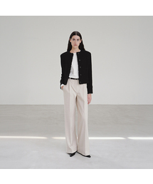 TIF WAIST YOKE WIDE PANTS_2COLORS