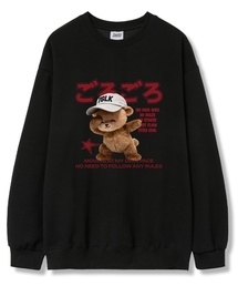 スマイルキャップベア オーバーサイズ 裏毛 スウェット Tシャツ 6カラー