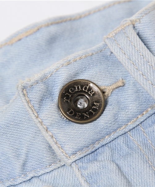 セール】Fパールビジュー付トップスジャストウエスト BOYS DENIM  