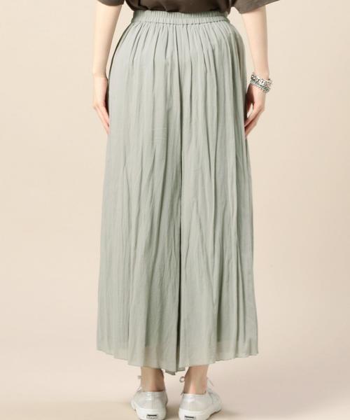 BEAUTY&YOUTH UNITED ARROWS(ビューティーアンドユースユナイテッドアローズ)の「BY コットンシフォンギャザーワイドパンツ 70◆(その他パンツ・レディース・オフホワイト/ブラック/ライム/モカ・FREE)」の5枚目の写真