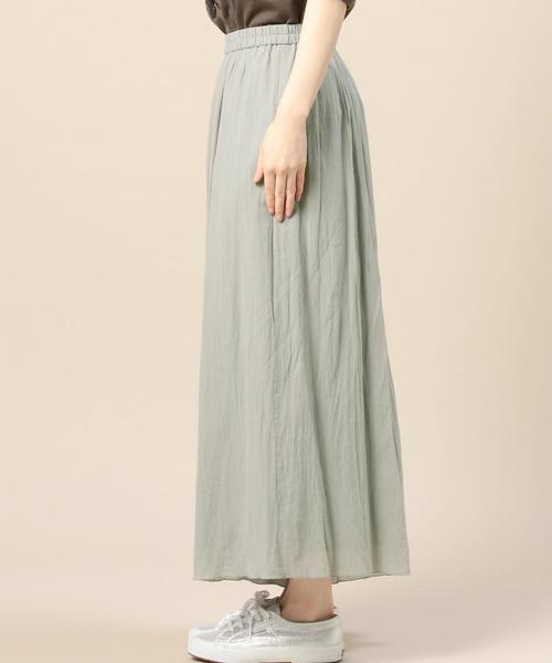 BEAUTY&YOUTH UNITED ARROWS(ビューティーアンドユースユナイテッドアローズ)の「BY コットンシフォンギャザーワイドパンツ 70◆(その他パンツ・レディース・オフホワイト/ブラック/ライム/モカ・FREE)」の7枚目の写真